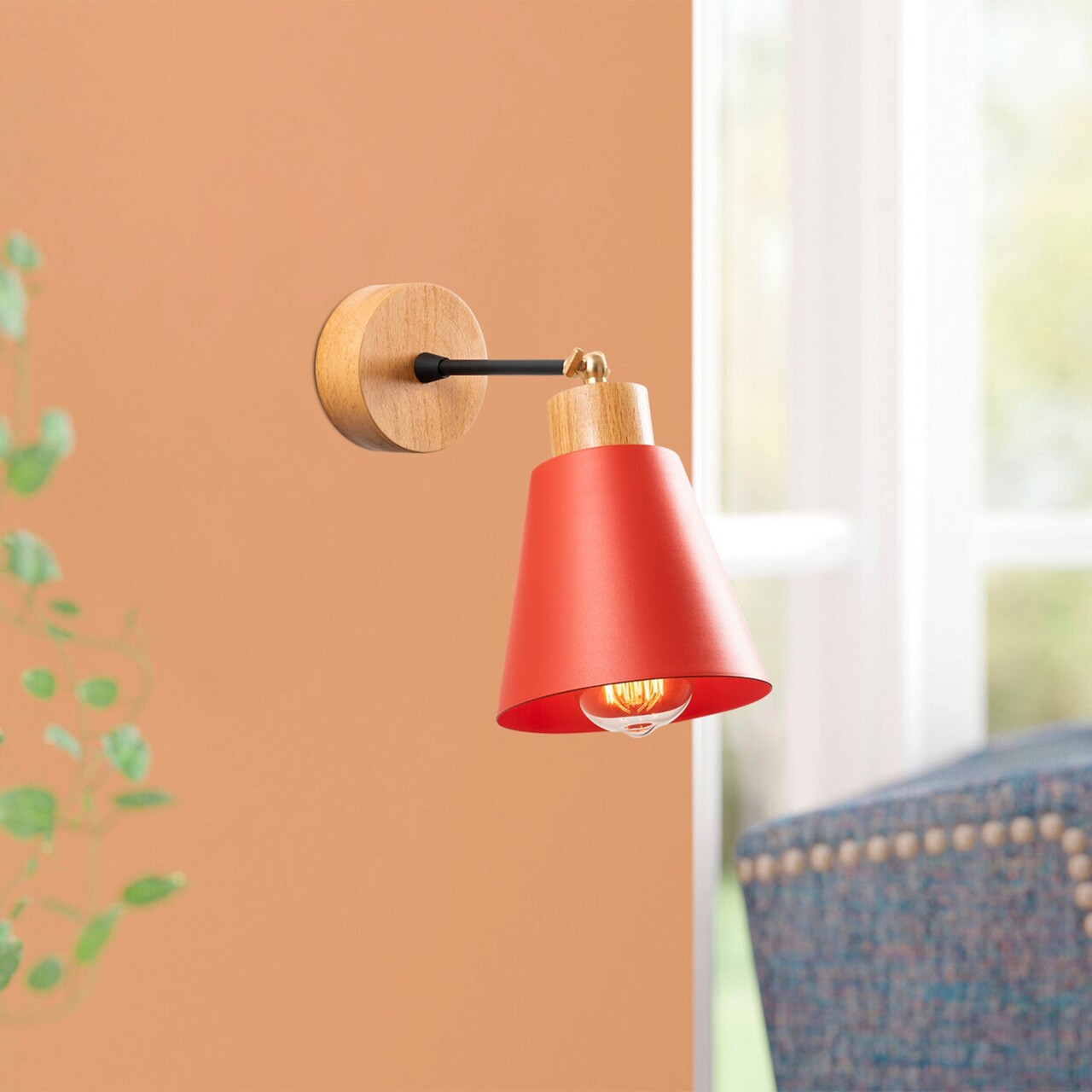 Aplica de perete, Opviq, 525NOR3134, Rosu - imagine 7